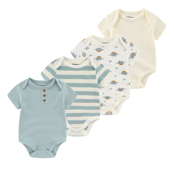 4Pcs Newborn Bodysuit Baby Boy