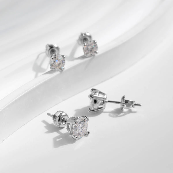 Moissanite Stud Earrings - Perfect Gift for Mother or Daughter