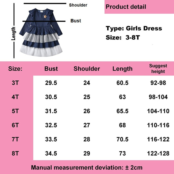 Girls Dress Mesh Layer