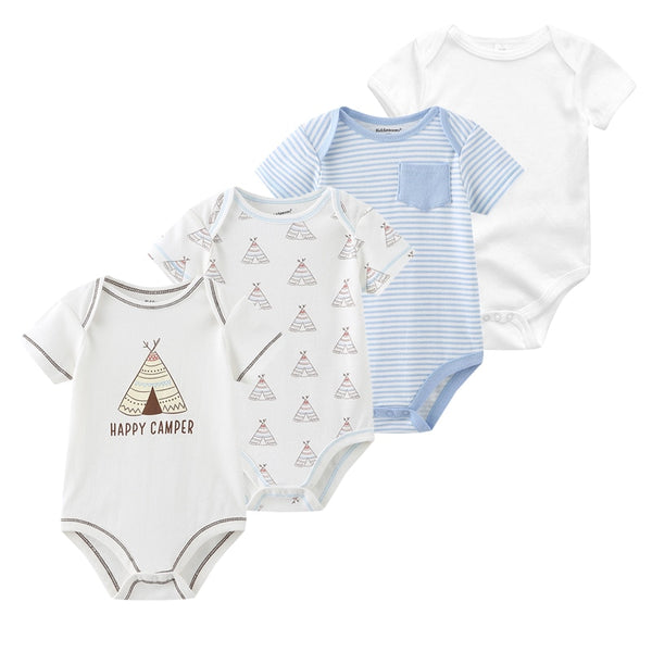 4Pcs Newborn Bodysuit Baby Boy