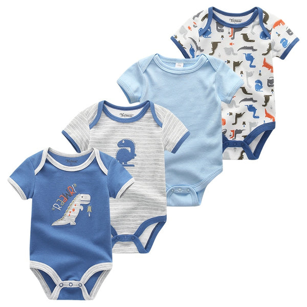 4Pcs Newborn Bodysuit Baby Boy