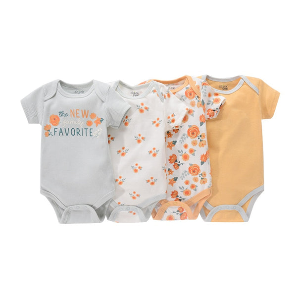 4Pcs Newborn Bodysuit Baby Boy