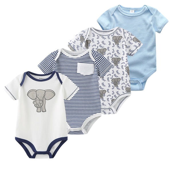 4Pcs Newborn Bodysuit Baby Boy