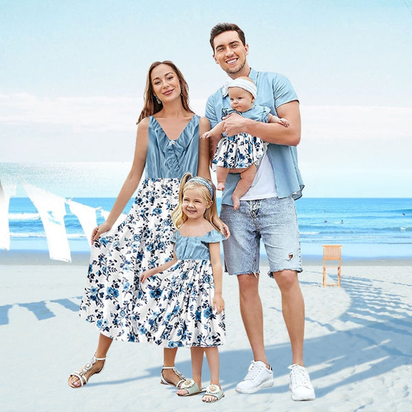 Dresses & Denim Tops Short  Sleeve Family Look