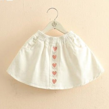 Embroidery Lovely Cotton Denim Skirt With Pocket