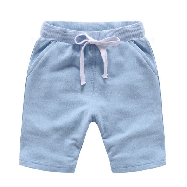 Shorts Cotton Solid Elastic Waist Shorts