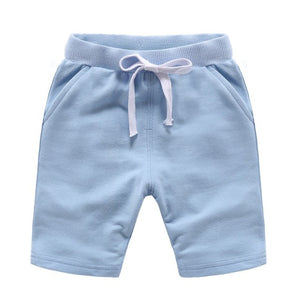 Shorts Cotton Solid Elastic Waist Shorts