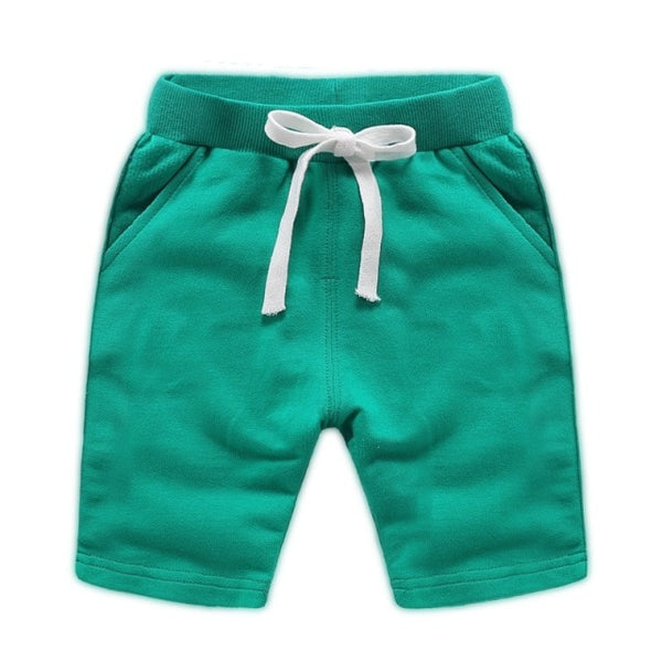 Shorts Cotton Solid Elastic Waist Shorts