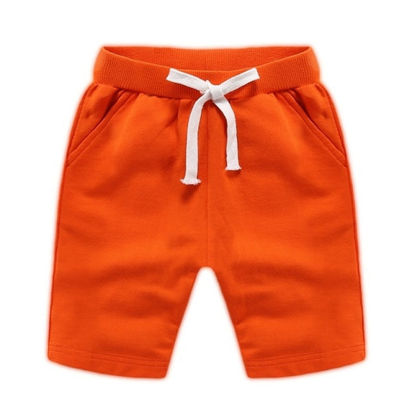 Shorts Cotton Solid Elastic Waist Shorts