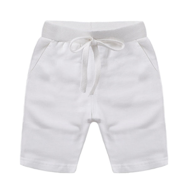 Shorts Cotton Solid Elastic Waist Shorts