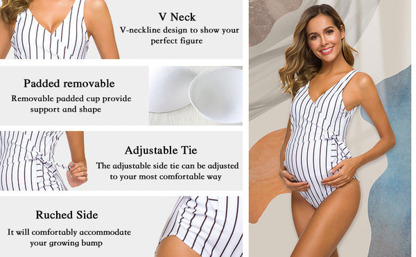 Elegant V Neck Pregnancy Swimwear