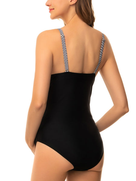 One Piece Front Cross V-Neck Pregnancy Swimwear